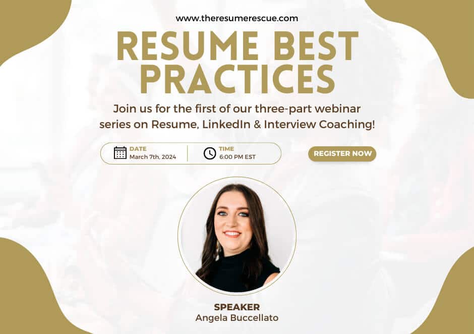 The Resume Rescue 3-Part Webinar Series: Resume Best Practices